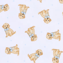 Load image into Gallery viewer, Sweet Golden Print Zip Footie - Light Blue