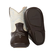 Load image into Gallery viewer, Frisco Chocolate/Ivory Western Boots