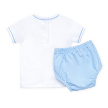 Load image into Gallery viewer, Darling Cowboy Boots Hand-Embroidered Diaper Cover Set