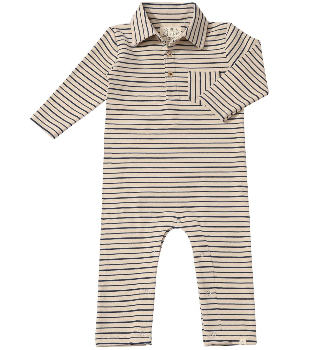 Kingston Polo Romper Cream/Navy