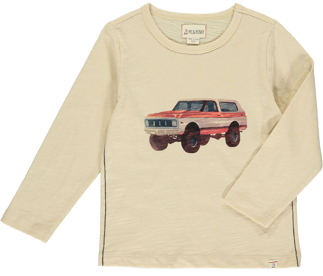Beige Bronco Cherokee Printed Shirt