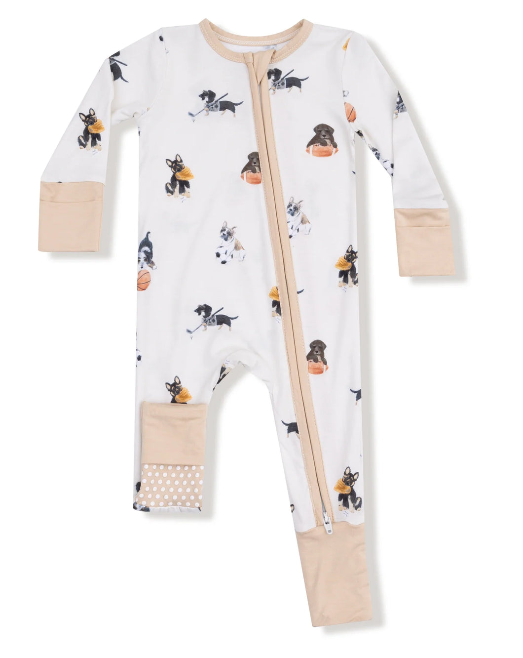 Sporty Puppies - 2 Way Zipper Romper