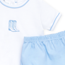 Load image into Gallery viewer, Darling Cowboy Boots Hand-Embroidered Diaper Cover Set
