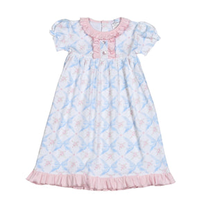 Blue Bows Pima Morning Dress