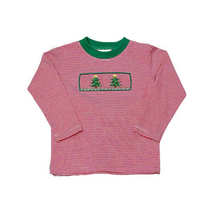 Christmas Tree Harry's Play Tee SS, Red Bitty Knit