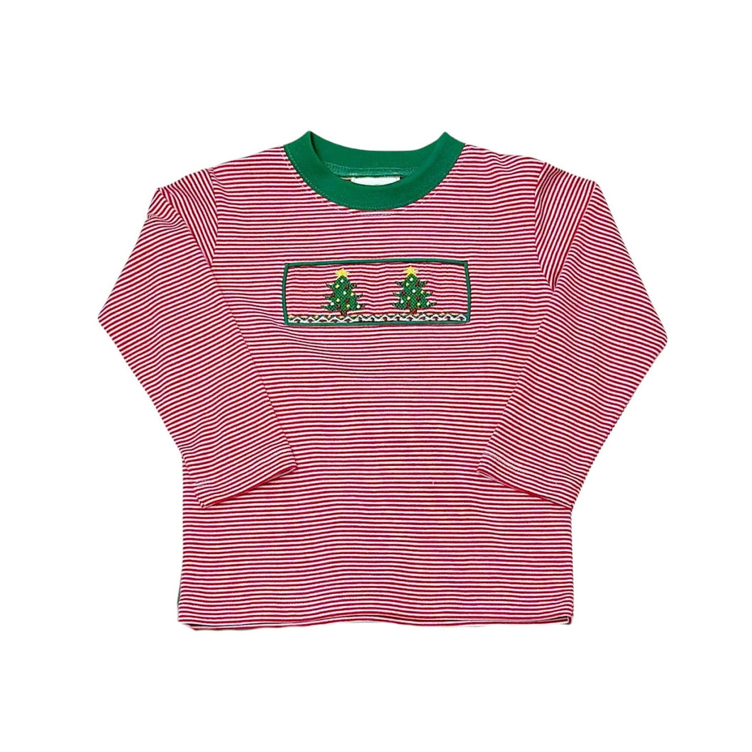 Christmas Tree Harry's Play Tee SS, Red Bitty Knit