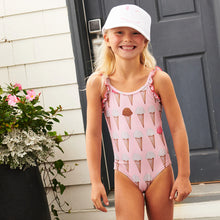 Load image into Gallery viewer, Girls Claire Suit - Neapolitan Ice Cream Cones
