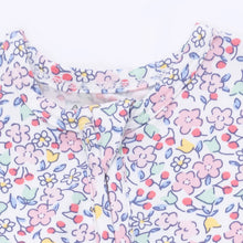 Load image into Gallery viewer, Elizabeth's Garden - 2 Way Ruffle Back Zipper Footie
