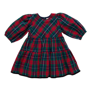 Girls Maribelle Dress - Red Tartan