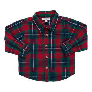 Boys Jack Shirt - Red Tartan