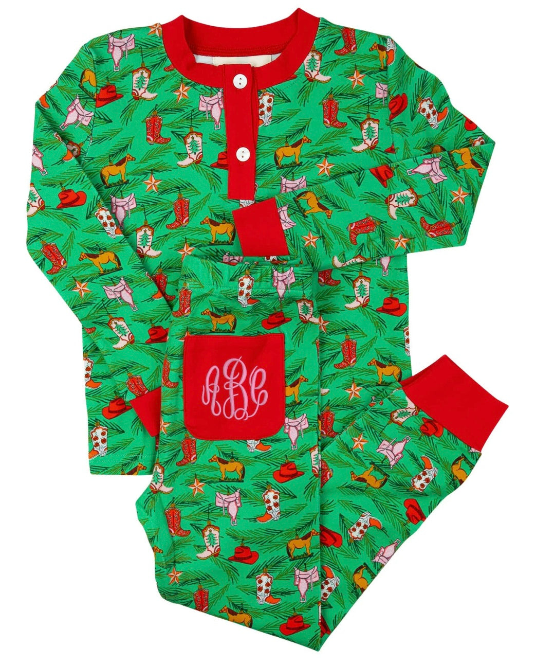 Cowboy Christmas Pajama Set
