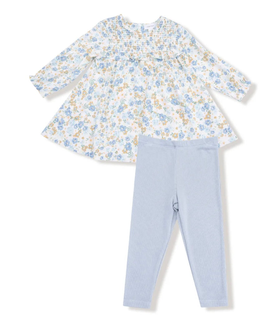 Angel Dear Sweet Rose Calico Smocked Set