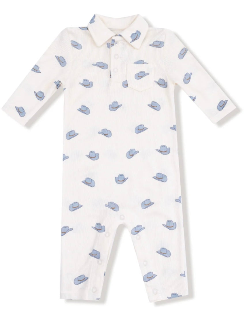 Angel Dear Petite Cowboy Hat Polo Romper