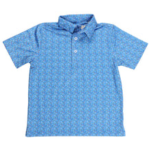 Load image into Gallery viewer, Youth Albatross Polo - Golf Tees All-Over Print on Azure
