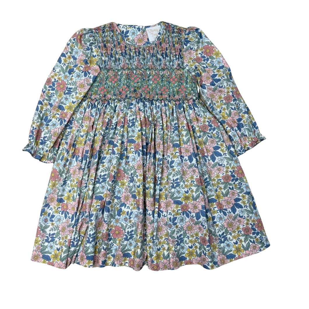 Autumn Blooms Smocked Dress