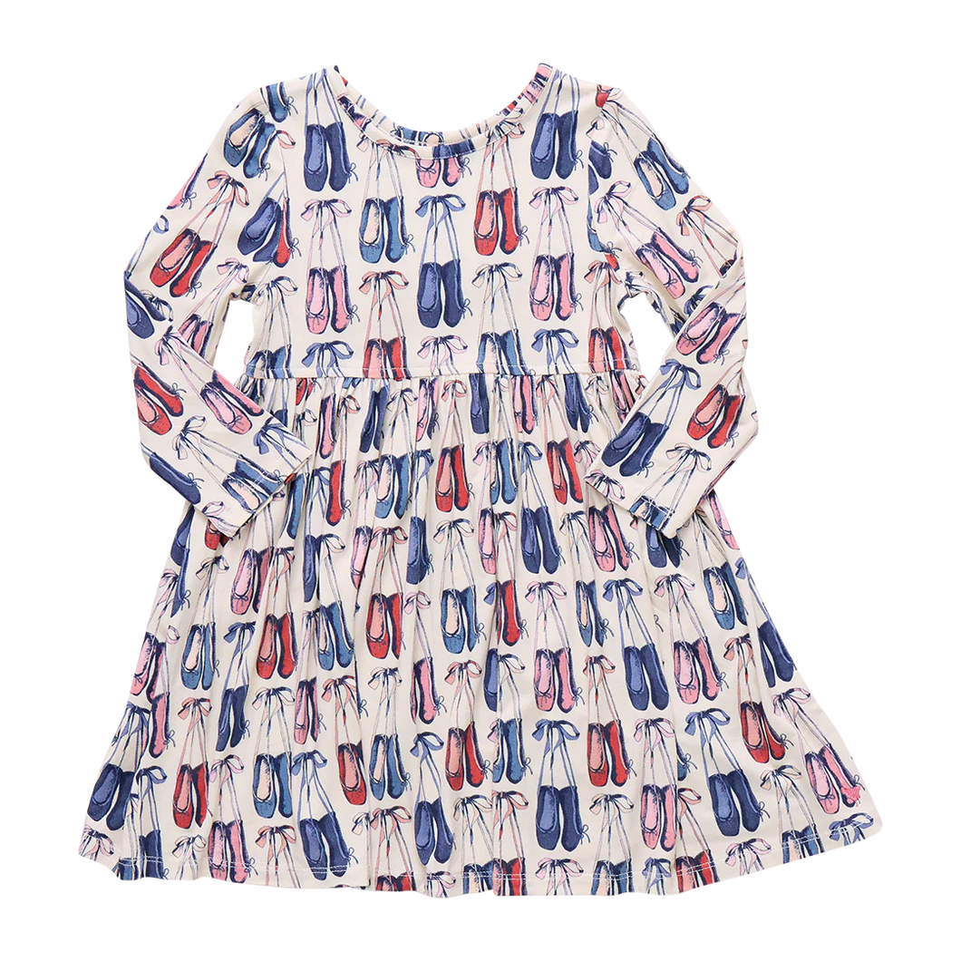 Girls Bamboo Steph Dress - Ballet Slippers