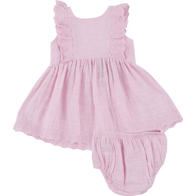 Ballet Solid Muslin Eyelet Edged Dress and DC