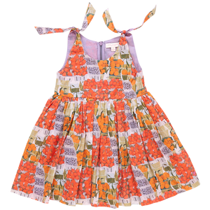 Girls Taylor Dress - Berries and Oranges