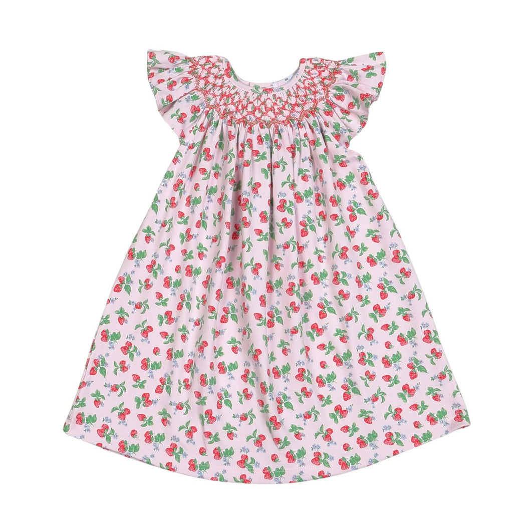 Berry Sweet Pima Hand Smocked Dress