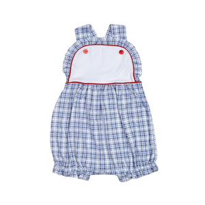 Americana Blue Plaid Pima Boy Bubble