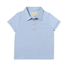 Load image into Gallery viewer, Blue Pique Shipping Polo
