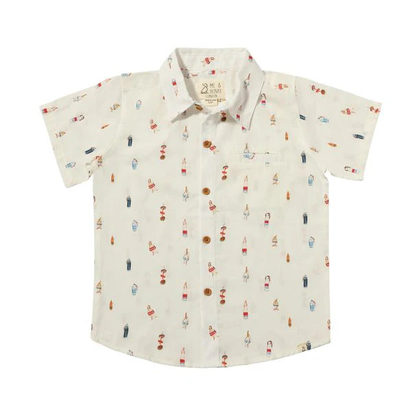 White Buoys Maui Printed Shirt