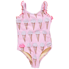 Load image into Gallery viewer, Girls Claire Suit - Neapolitan Ice Cream Cones
