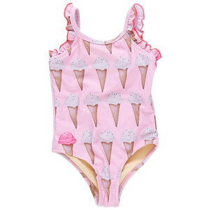 Girls Claire Suit - Neapolitan Ice Cream Cones