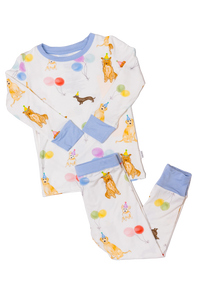 Blue Dog Party 2 Piece Pajama