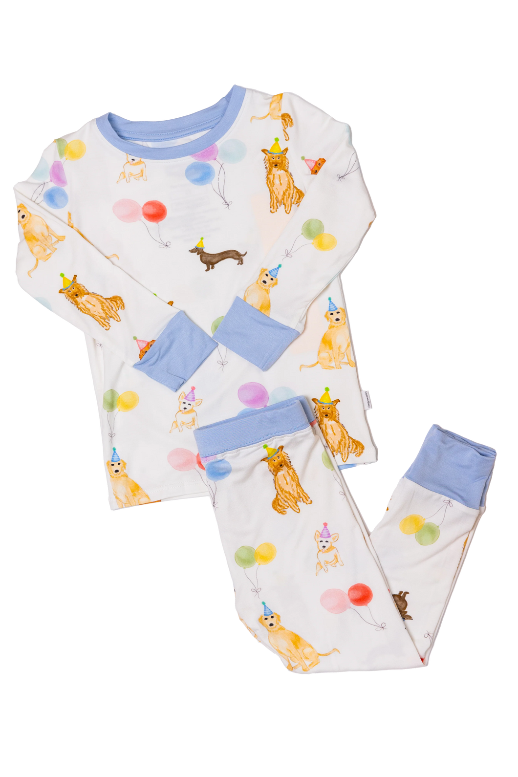 Blue Dog Party 2 Piece Pajama