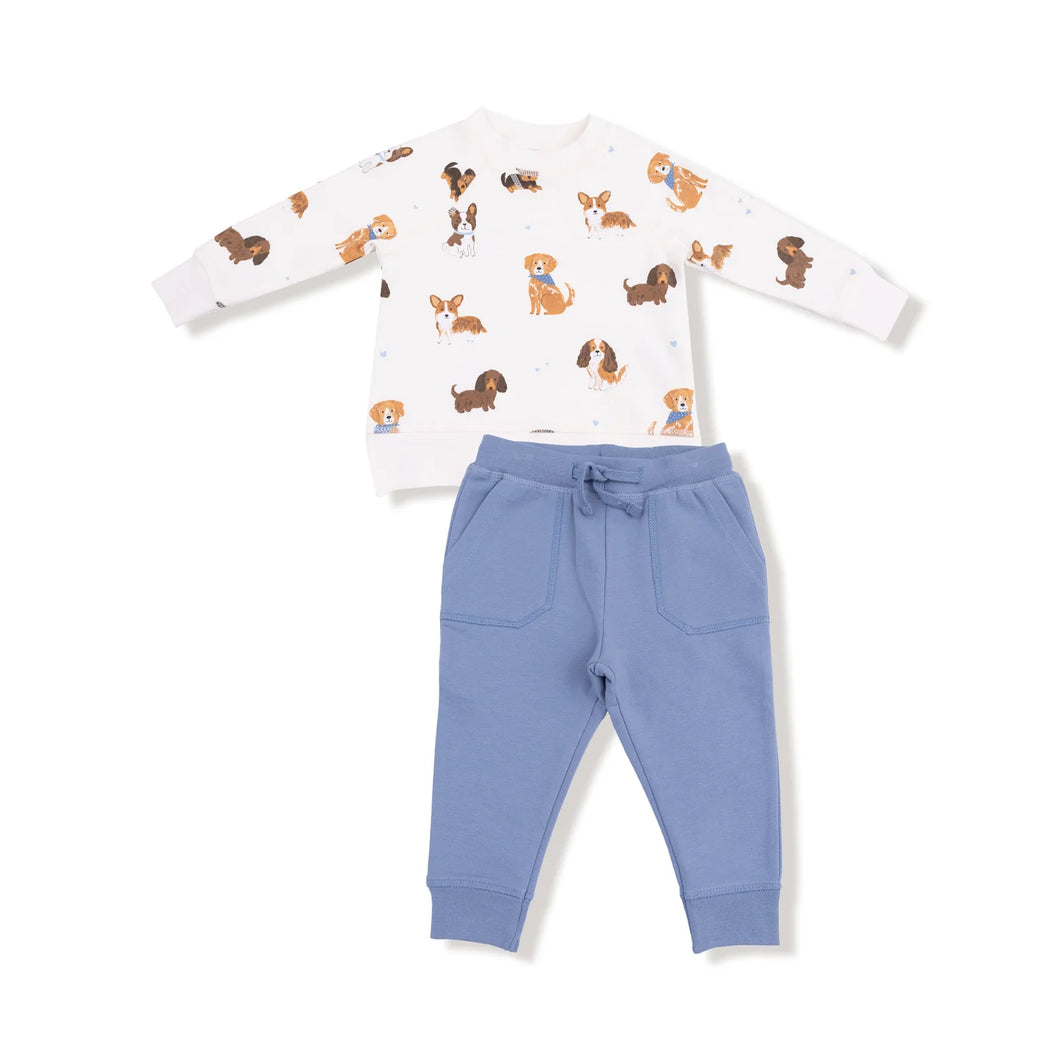 Best Friend Dogs - French Terry - Raglan Sweatshirt + Jogger Set