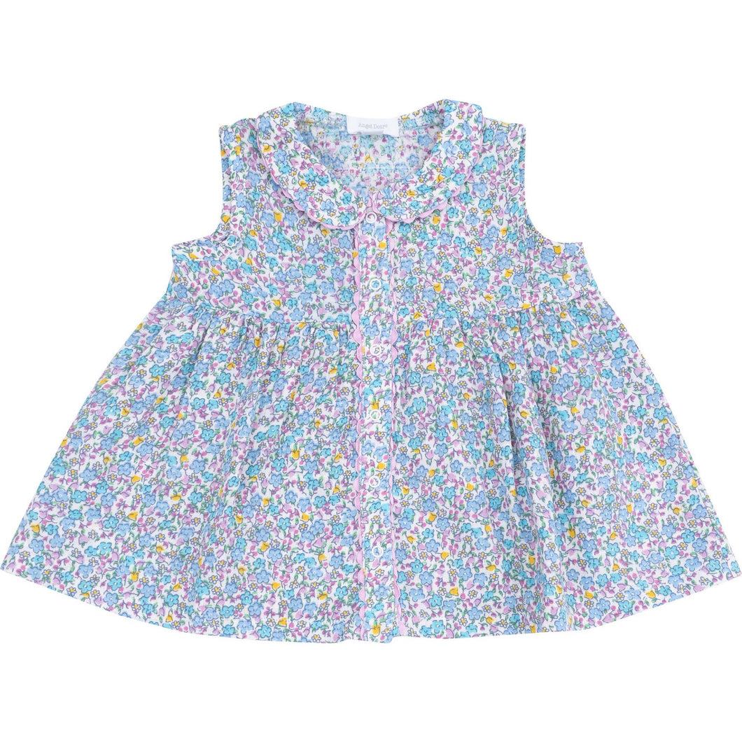 The Jill Peter Pan Button Front Dress with Ric Rac Trim, Flowers and Berries