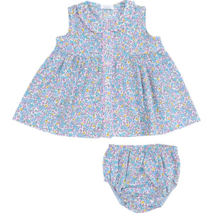 The Jill Peter Pan Button Front Dress with Ric Rac Trim and Diaper Cover