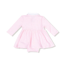 Load image into Gallery viewer, Baby Golf Carts - Pink - L/S Polo Bodysuit Dress w/ Golf Cart Embroidery
