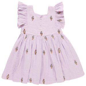 Girls Elsie Dress - Lavender Soft Serve