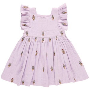Girls Elsie Dress - Lavender Soft Serve