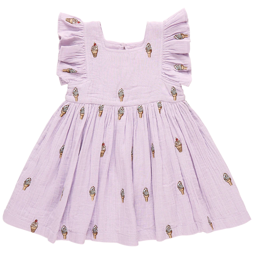 Girls Elsie Dress - Lavender Soft Serve