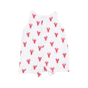 Lobster Muslin Sleveless Shortie Romper