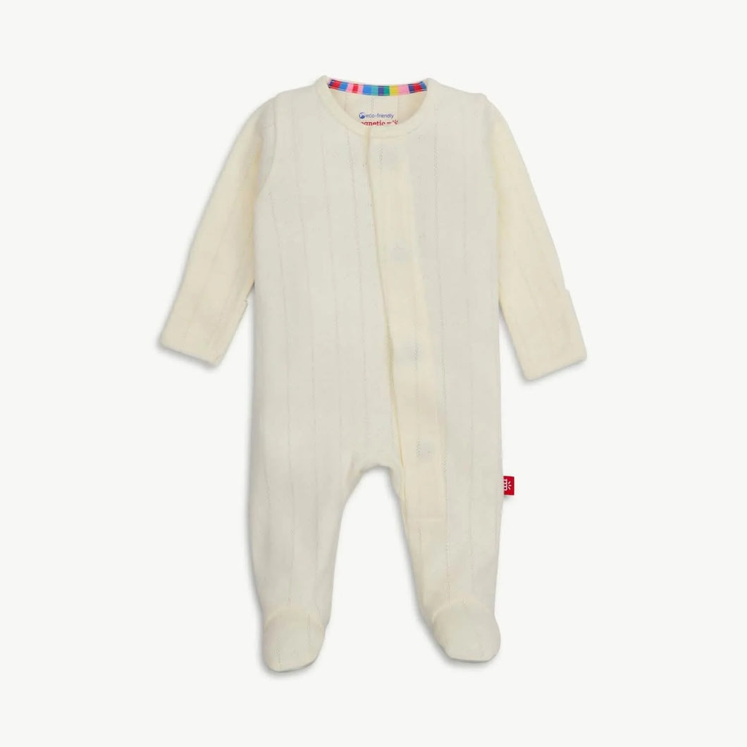 Tofu Love Lines Pointelle Footie