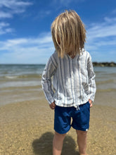 Load image into Gallery viewer, Navy Splash Swim Shorts
