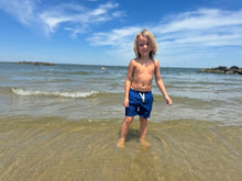 Load image into Gallery viewer, Navy Splash Swim Shorts
