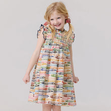 Load image into Gallery viewer, Girls Stevie Dress - Colored Pencils
