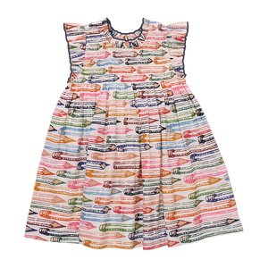 Girls Stevie Dress - Colored Pencils