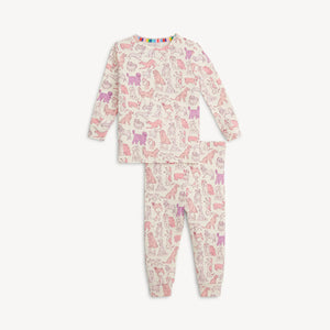 Pink It's a Paw-ty Right Fit LS Pajamas