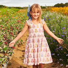 Load image into Gallery viewer, Girls Via Dress - Pink Flowerette
