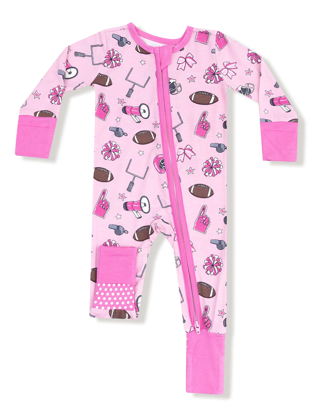 Game Day - Pink - 2 Way Zipper Romper