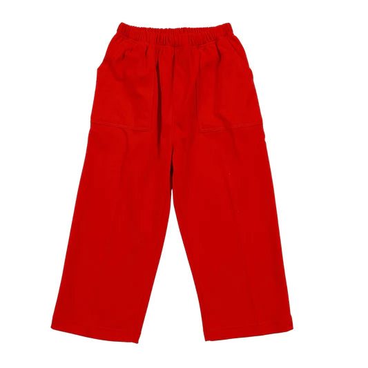 Red Solid Pants