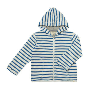 Royal/White Cornwall Terry Zip Up