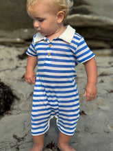 Load image into Gallery viewer, SALTASH Polo romper royal stripe

