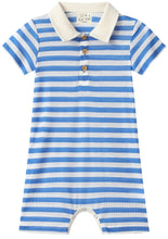 Load image into Gallery viewer, SALTASH Polo romper royal stripe
